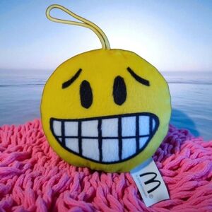 2016 McDonald's Happy Meal "AHH" #14 Toy Emoji Movie Plush Stuffed Grin Smile